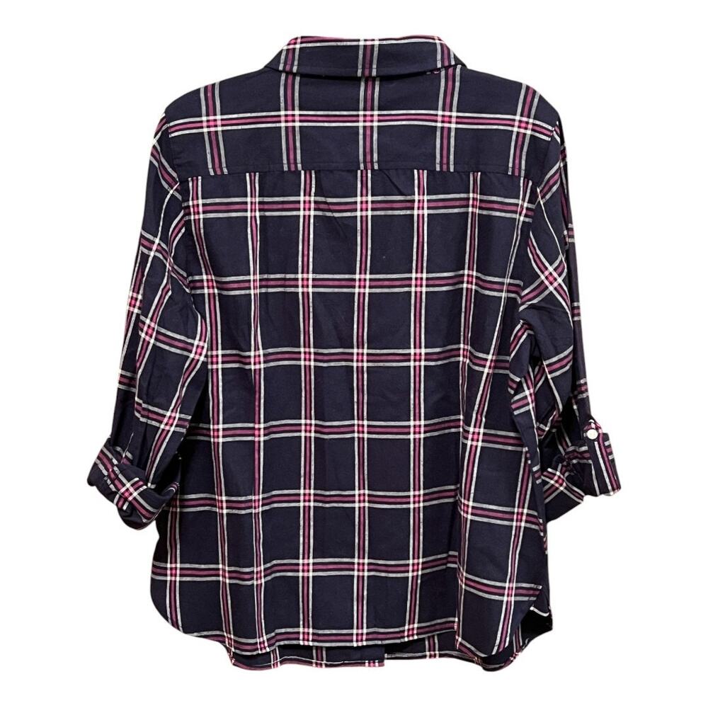 Tommy Hilfiger Long Sleeve Button Up Roll Tab Top Size XL - Picture 5 of 7